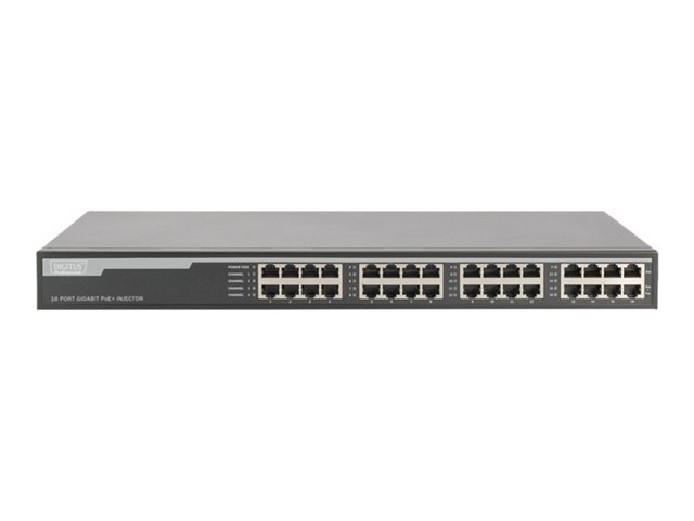 16 PORT GIGABIT POE+ INJECTOR 16 PORTS DATA IN 16 PORTS DATA OUT