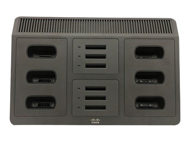 Cisco Multi-Charger - Battery charger / charging stand + AC power adapter - 12 output connectors - remanufactured - for Unified Wireless IP Phone 8821, 8821-EX