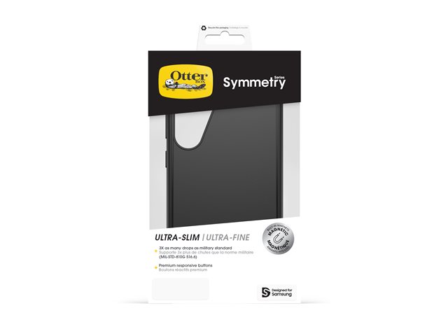 OtterBox Symmetry Series - Back cover for mobile phone - with magnets - polycarbonate, thermoplastic elastomer (TPE) - black - for Samsung Galaxy S25+