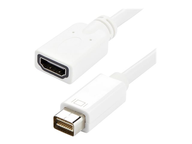 StarTech.com Mini DVI to HDMI Video Adapter for Macbooks and iMacs- M/F - MacBook Mini DVI Adapter - Mini DVI to HDMI Cable (MDVIHDMIMF) - Adapter - mini-DVI male to HDMI female - 20 cm - white - for P/N: HDMIROTMM6
