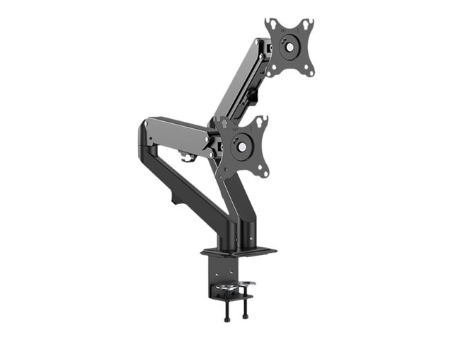 Neomounts DS70-700BL2 - Mounting kit (desk mount) - full-motion adjustable dual arm - for 2 LCD displays - black - screen size: 17\"-27\" - clamp mountable