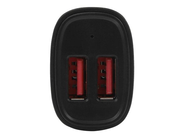 StarTech.com Dual Port USB Car Charger - High Power 24W/4.8A - Black - 2-Port USB Car Charger - Charge two tablets at once (USB2PCARBKS) - Car power adapter - 24 Watt - 4.8 A - 2 output connectors (USB) - black - for P/N: USBLT1MW, USBLT1MWS, USBLT2MBR, USBLT2MW, USBLT30CMW, USBLTM1MBK, USBLTM1MWH