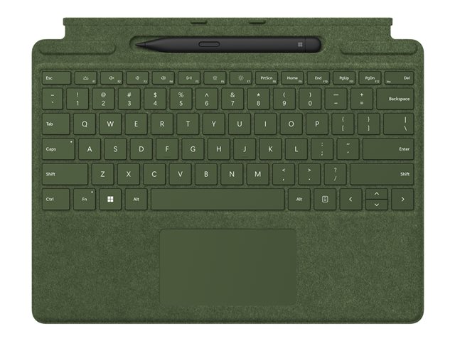Microsoft Surface Pro Signature Keyboard - Keyboard - with touchpad, accelerometer, Surface Slim Pen 2 storage and charging tray - AZERTY - French - forest - with Slim Pen 2