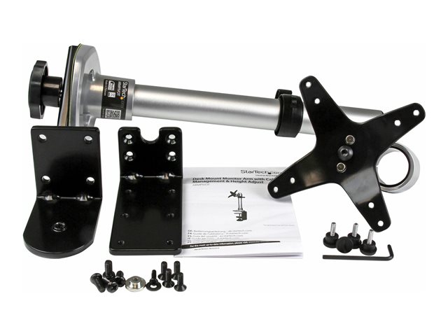 StarTech.com Monitor Desk Mount - Adjustable - For up to 34\" (30.9lb/14kg) Displays - Mounting kit - adjustable arm - for LCD display - plastic, steel - black - screen size: 12\"-24\" - desk-mountable - for P/N: ARMSTS, ARMSTSLG, STSCART