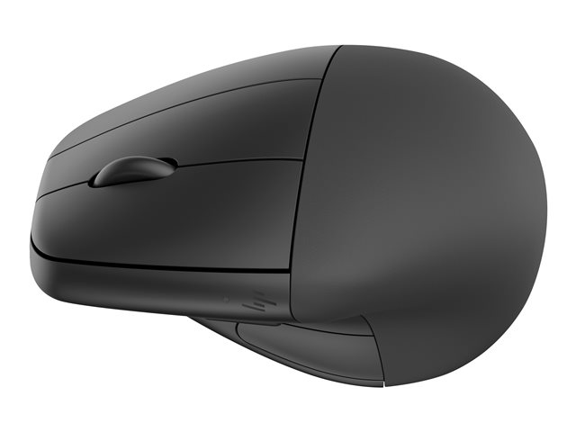 HP 920 - Vertical mouse - ergonomic - 6 buttons - wireless - 2.4 GHz, Bluetooth 5.3 - USB wireless receiver - black
