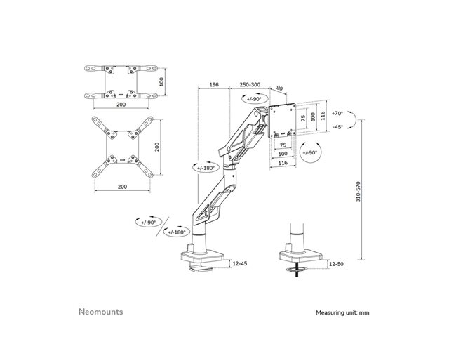 Neomounts ACE Gaming Desk Mount single