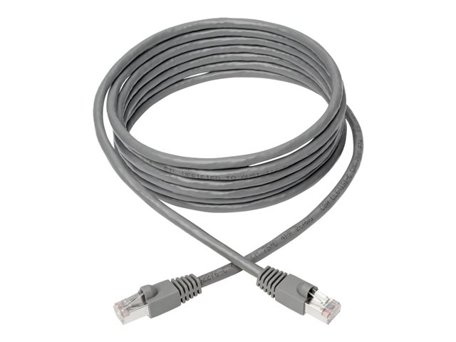 Cat6a 10G-Certified Snagless Shielded STP Ethernet Cable RJ45 M/M PoE Gray 10 ft. 3.05 m