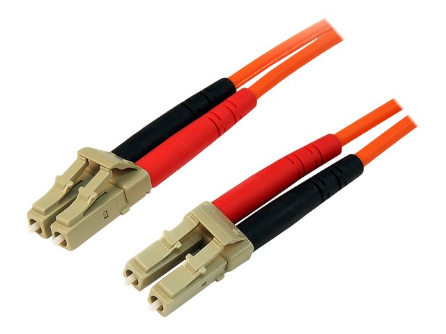 StarTech.com 3m Fiber Optic Cable - Multimode Duplex 50/125 - LSZH - LC/LC - OM2 - LC to LC Fiber Patch Cable - Network cable - LC multi-mode (M) to LC multi-mode (M) - 3 m - fibre optic - duplex - 50 / 125 micron - for P/N: GLCLHSMDSTTA, GLCSXMMDST, GLCSXMMDSTT, JD118BST, MASFP1GBSXST, SFP100BFXST