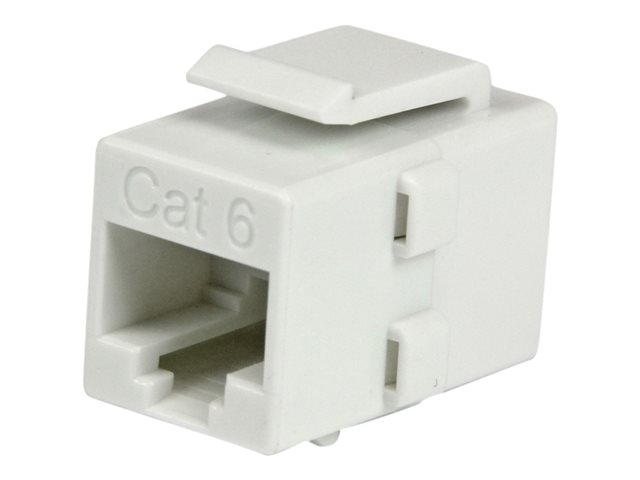 StarTech.com White Cat 6 RJ45 Keystone Jack Network Coupler F/F - RJ45 Coupler - Cat6 Coupler - F/F Cat6 Keystone Jack White Modular (C6KEYCOUPLWH) - Network coupler - RJ-45 (F) to RJ-45 (F) - CAT 6 - white