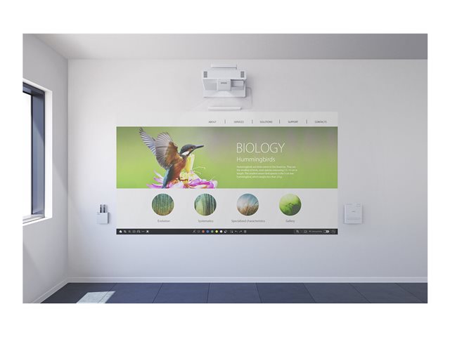 Epson EB-1485FI - 3LCD projector - 5000 lumens (white) - 5000 lumens (colour) - Full HD (1920 x 1080) - 16:9 - 1080p - ultra short-throw lens - 802.11a/b/g/n/ac wireless / LAN/ Miracast
