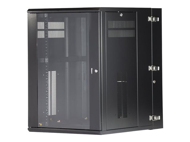 Panduit PanZone - Rack cabinet - wall mountable - black - 18U - 30\"