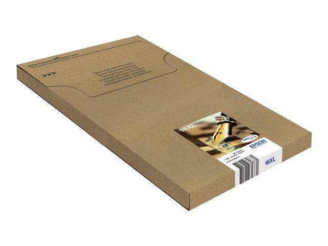 Epson 16XL Multipack Easy Mail Packaging - 4-pack - 32.4 ml - XL - black, yellow, cyan, magenta - original - blister - ink cartridge - for WorkForce WF-2010, 2510, 2520, 2530, 2540, 2630, 2650, 2660, 2750, 2760