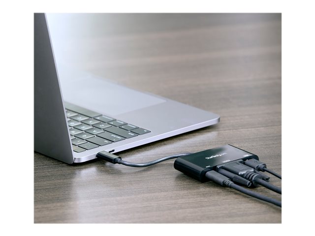StarTech.com USB-C VGA Multiport Adapter - USB-A Port - with Power Delivery (USB PD) - USB C Adapter Converter - USB C Dongle (CDP2VGAUACP) - Docking station - USB-C / Thunderbolt 3 - VGA