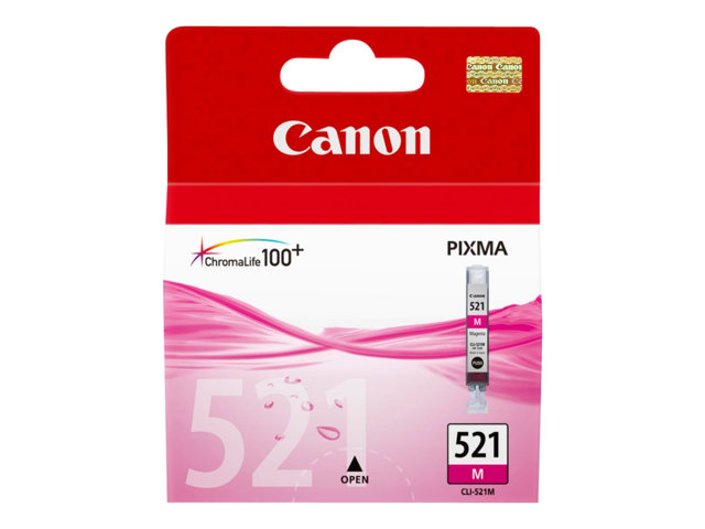 Canon CLI-521M - 9 ml - magenta - original - ink tank - for PIXMA iP3600, iP4700, MP540, MP550, MP560, MP620, MP630, MP640, MP980, MP990, MX860, MX870