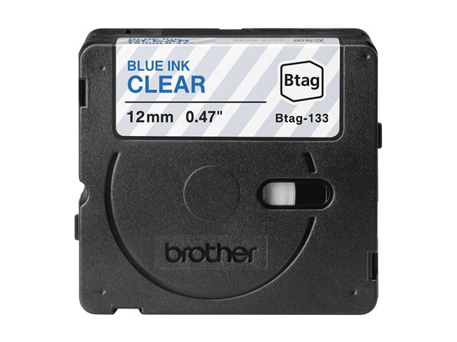 Brother BTAG-133 - Blue on clear - Roll (1.2 cm x 4 m) 1 cassette(s) hanging box - label tape - for P-Touch PT-N10, PT-N20, PT-N25BT