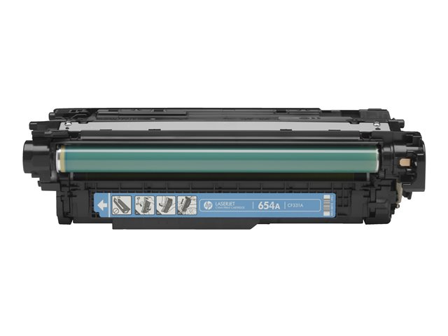HP 654A - Cyan - original - LaserJet - toner cartridge (CF331A) - for Color LaserJet Enterprise M651dn, M651n, M651xh, Color LaserJet Managed M651dnm, M651xhm