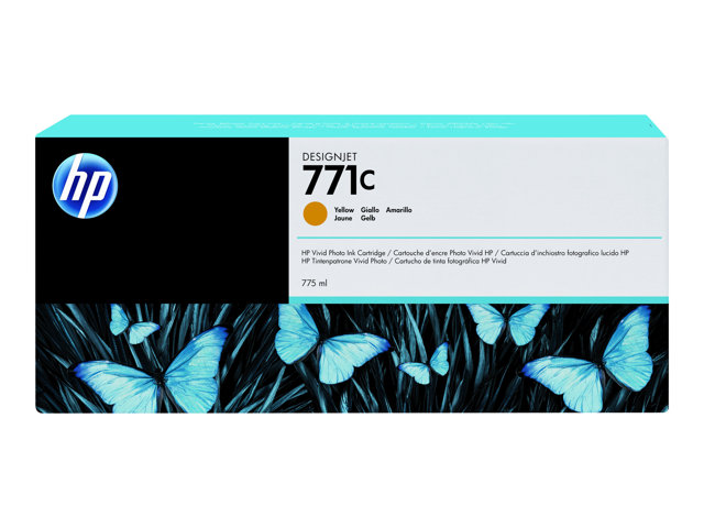 HP 771C - 775 ml - yellow - original - ink cartridge - for DesignJet Z6200, Z6600, Z6610, Z6800, Z6810
