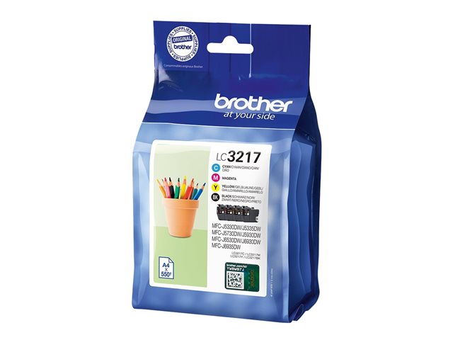Brother LC3217 Value Pack - 4-pack - black, yellow, cyan, magenta - original - ink cartridge - for Brother MFC-J5330, J5730, J5930, J6530, J6935, Business Smart Pro MFC-J6930