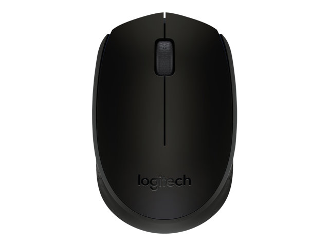 Logitech B170 - Mouse - optical - 3 buttons - wireless - 2.4 GHz - USB wireless receiver - black