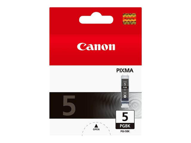 Canon PGI-5BK - 26 ml - pigmented black - original - ink tank - for PIXMA iP3500, iP4500, iP5300, MP510, MP520, MP600, MP610, MP810, MP960, MP970, MX700