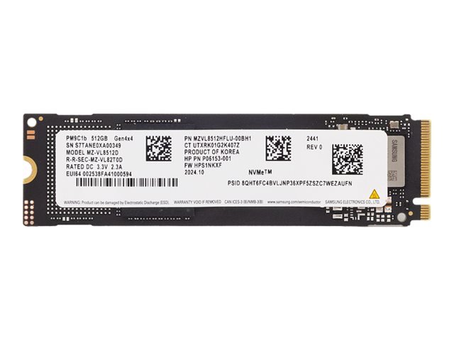 HP 512GB PCIe4x4 NVMe SSD