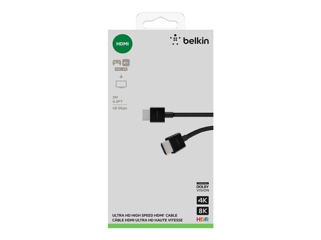 Belkin - Ultra High Speed - HDMI cable - HDMI male to HDMI male - 2 m - black