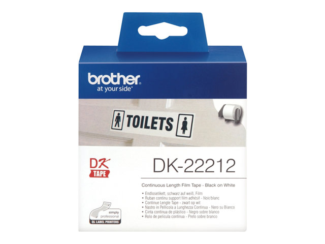 Brother DK-22212 - Permanent adhesive - white - Roll (6.2 cm x 15.2 m) tape - for Brother QL-1050, 1060, 1110, 500, 550, 560, 570, 580, 600, 650, 700, 710, 720, 820
