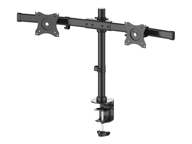 Neomounts FPMA-DCB100D - Mounting kit - full-motion - for 2 LCD displays - black - screen size: 10\"-27\" - clamp mountable, grommet, desk-mountable