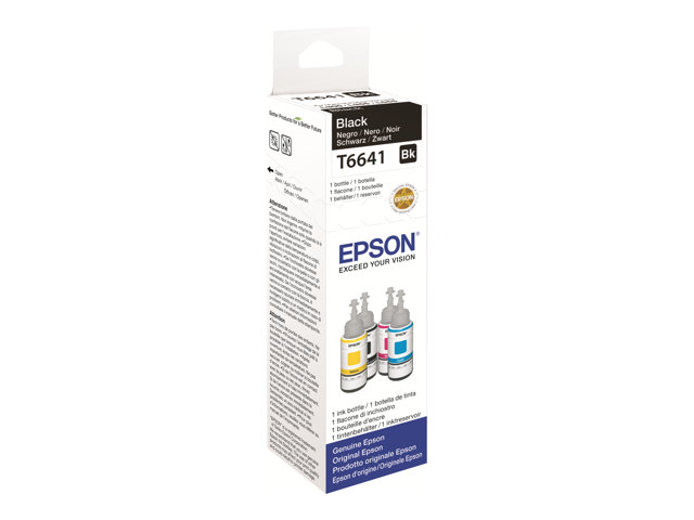 Epson T6641 - 70 ml - black - original - ink refill - for EcoTank ET-14000, ET-16500, ET-2500, ET-2550, ET-2600, ET-2650, ET-3600, ET-4500, ET-4550