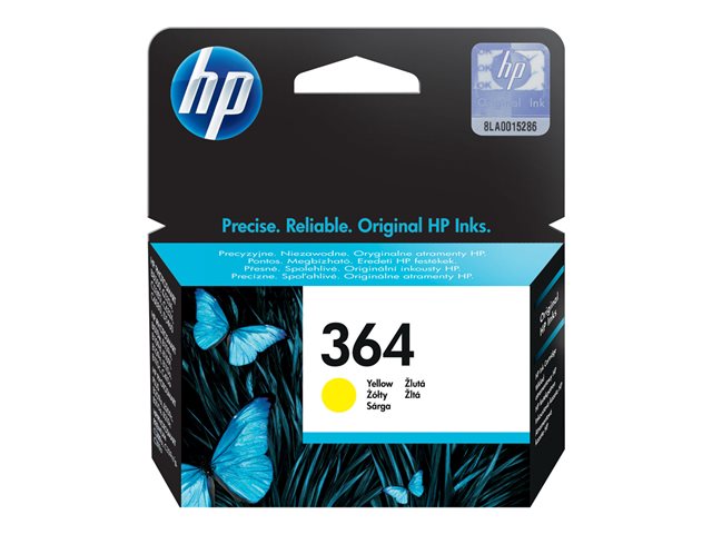 HP 364 - Yellow - original - ink cartridge - for Deskjet 35XX, Photosmart 55XX, 55XX B111, 65XX, 7510 C311, 7520, Wireless B110