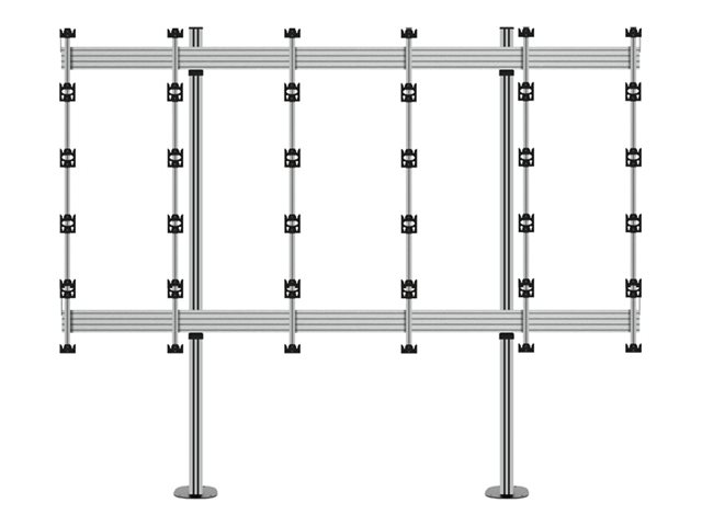 B-TECH System X - Mounting kit (ceiling mount) - open frame - for 5x5 dvLED video wall - black, silver - ceiling mountable
