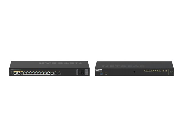 NETGEAR AV Line M4250-10G2XF-PoE+ - Switch - L3 - Managed - 10 x 10/100/1000 (8 PoE+) + 2 x 10 Gigabit SFP+ - side to side airflow - rack-mountable - PoE+ (240 W)