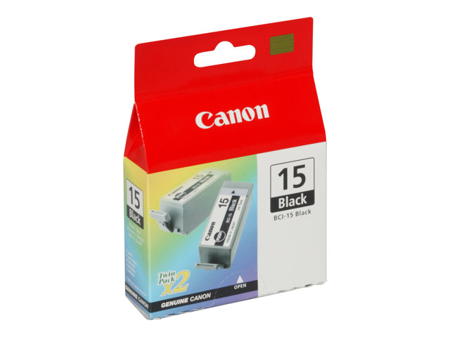 Canon BCI-15 - 2-pack - black - original - ink tank - for i70, 80, PIXMA iP90, iP90v