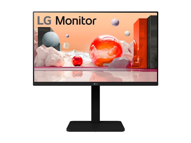 LG 24BA450-B - LED monitor - 24\" (23.8\" viewable) - 1920 x 1080 Full HD (1080p) @ 100 Hz - IPS - 250 cd/m² - 1300:1 - 5 ms - HDMI, VGA, DisplayPort - speakers