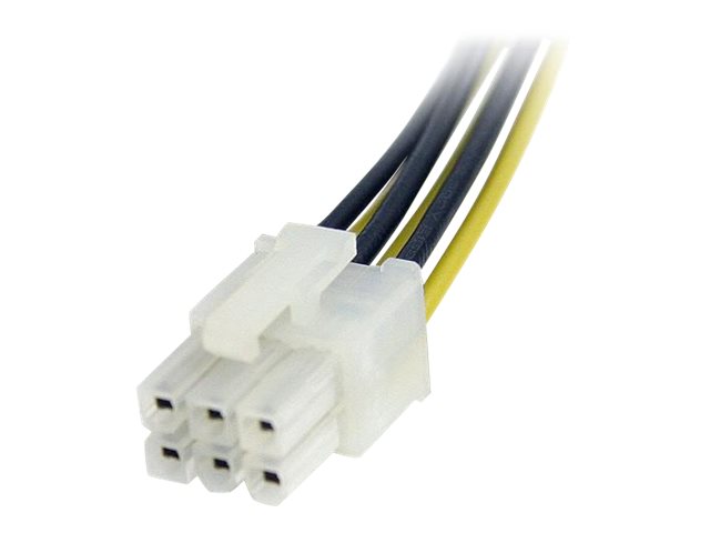 StarTech.com 6in PCI Express Power Splitter Cable - Power splitter - 6 pin PCIe power (M) to 6 pin PCIe power (F) - 5.9 in - yellow - PCIEXSPLIT6 - Power splitter - 6 pin PCIe power (M) to 6 pin PCIe power (F) - 15 cm - yellow