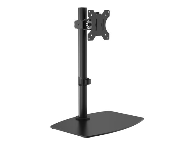 VISION Freestanding Monitor Desk Stand - LIFETIME WARRANTY - fits display 13-32\" with VESA sizes 75 x 75 or 100 x 100 - post height 452 mm / 17\" - max reach 283 mm / 11.1\" - rotate - swivel and tilt - quick-release - thumbscrews - SWL 8 kg / 18 lb - matt black