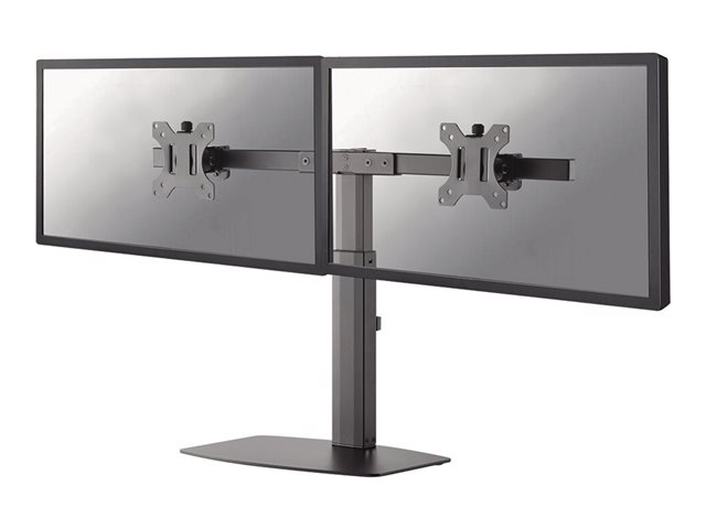 Neomounts FPMA-D865D - Stand - full-motion - for 2 LCD displays - black - screen size: 10\"-27\" - desktop stand, desk-mountable