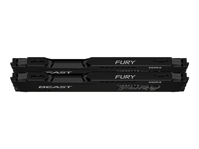 Kingston FURY Beast - DDR3 - kit - 8 GB: 2 x 4 GB - DIMM 240-pin - 1600 MHz / PC3-12800 - CL10 - 1.5 V - unbuffered - non-ECC - black
