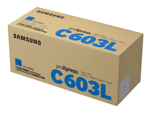 Samsung CLT-C603L - High Yield - cyan - original - toner cartridge (SU080A) - for ProXpress SL-C4010N, SL-C4010ND, SL-C4012ND, SL-C4060FX, SL-C4062FX