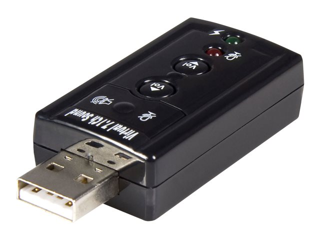 StarTech.com Virtual 7.1 USB Stereo Audio Adapter External Sound Card - Sound card - stereo - USB 2.0 - ICUSBAUDIO7 - Sound card - stereo - USB 2.0 - for P/N: MU15MMS, MU6MMS