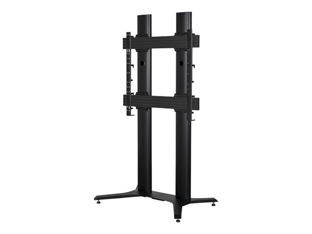 B-TECH BT8709 - Stand - twin column - for flat panel - premium, UC, 2 m - lockable - black - screen size: 65\"-100\" - mounting interface: up to 972 x 800 mm - free-standing