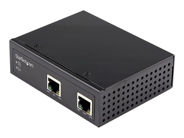 StarTech.com Industrial Single Port Gigabit PoE Extender, 60W 802.3bt PoE /PoE+/ PoE++, 100m/330ft, Power Over Ethernet Network Range Extender, IP-30 Housing, -40C to +75C, PD PoE Extender - 60W PoE++ Extender (POEEXT1G60W) - Network/power extender - 1GbE - 10Base-T, 100Base-TX, 1000Base-T - 1 ports - up to 100 m