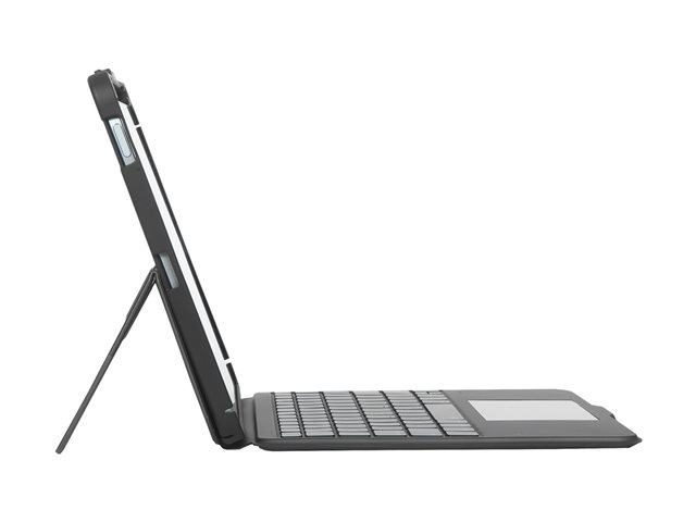 Targus Versavu - Keyboard and folio case - with trackpad - backlit - wireless - Bluetooth 5.0 - QWERTY - black