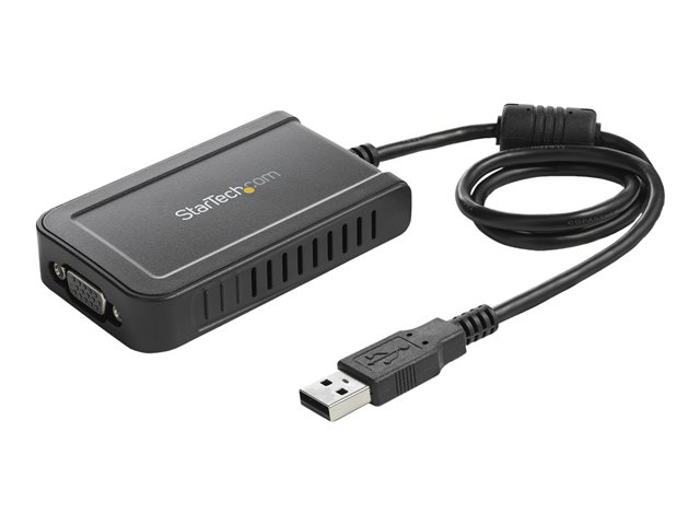 StarTech.com USB to VGA Adapter - 1920x1200 - External Video & Graphics Card - Dual Monitor Display Adapter - Supports Windows (USB2VGAE3) - USB / VGA adapter - TAA Compliant - USB (M) to HD-15 (VGA) (F) - USB 2.0 - 50 cm - 1920 x 1200 (WUXGA) support - grey - for P/N: MXT101MM