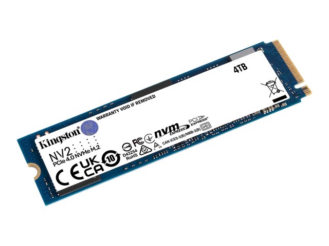 Kingston NV2 - SSD - 4 TB - internal - M.2 2280 - PCIe 4.0 x4 (NVMe) - for Intel Next Unit of Computing 12 Pro Kit - NUC12WSKi5