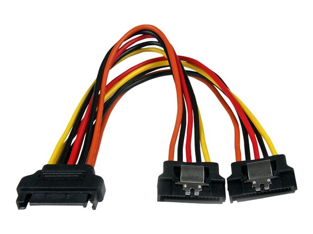 StarTech.com 6in Latching SATA Power Y Splitter Cable Adapter - M/F - 6 inch Serial ATA Power Cable Splitter - SATA Power Y Cable Adapter - Power splitter - SATA power (M) to SATA power (F) - 15.24 cm - latched - for P/N: HSB13SATSASB, HSB1SATSASBA, HSB1SATSASVA, HSB225S3R, HSB43SATSASB, SATSASBP425