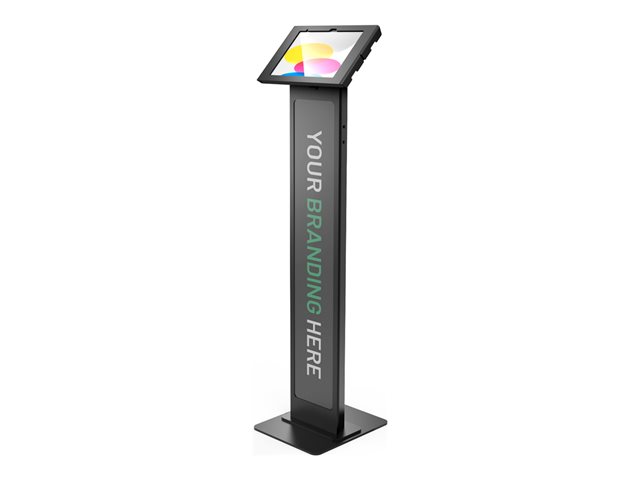 Compulocks Apex BrandMe - Stand - for tablet - brandable - lockable - metal frame, polypropylene panel - black - floor-standing - for Apple iPad A16 Wi-Fi, A16 Wi-Fi + Cellular