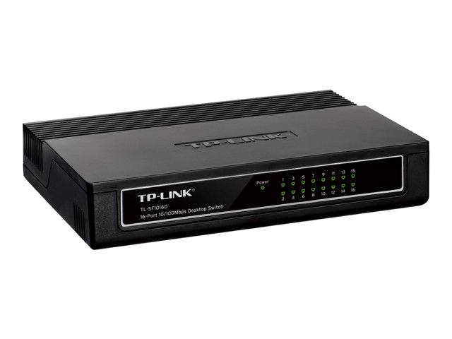 TP-Link TL-SF1016D 16-Port 10/100Mbps Desktop Switch - Switch - 16 x 10/100 - desktop