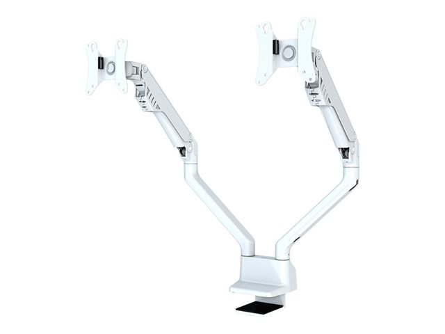 Neomounts FPMA-D750DWHITE2 - Mounting kit (desk mount) - full-motion - for 2 LCD displays - white - screen size: 10\"-32\" - clamp mountable, grommet