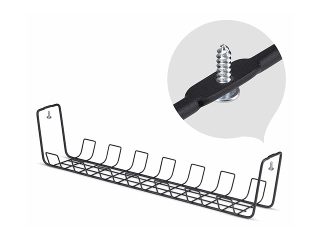 Under Desk Cable Management Tray Black
